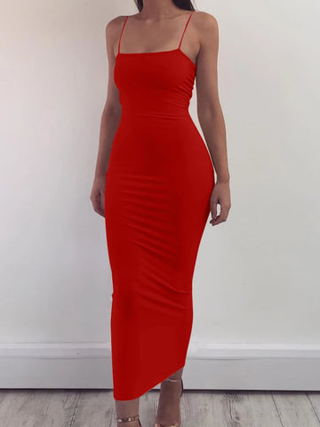 Women's Backless Sling Midi Dress