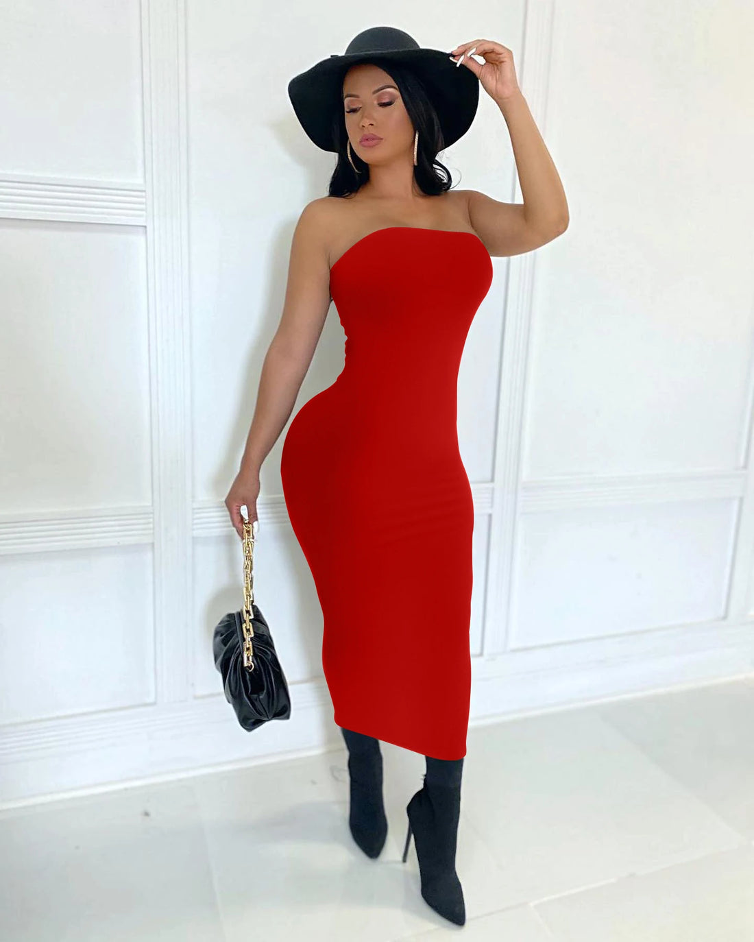 Women's Strapless Beach Maxi Dress